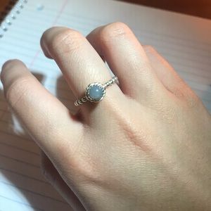 Pandora Birthday Blooms Birthstone Ring June Gray